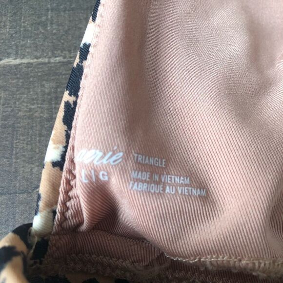 Aerie Leopard Longline Triangle Bikini Top - Picture 5 of 5